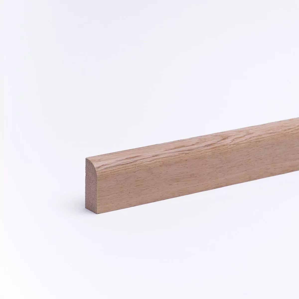 Massivholz Sockelleiste 35 x 15mm abgerundet - Eiche gelackt