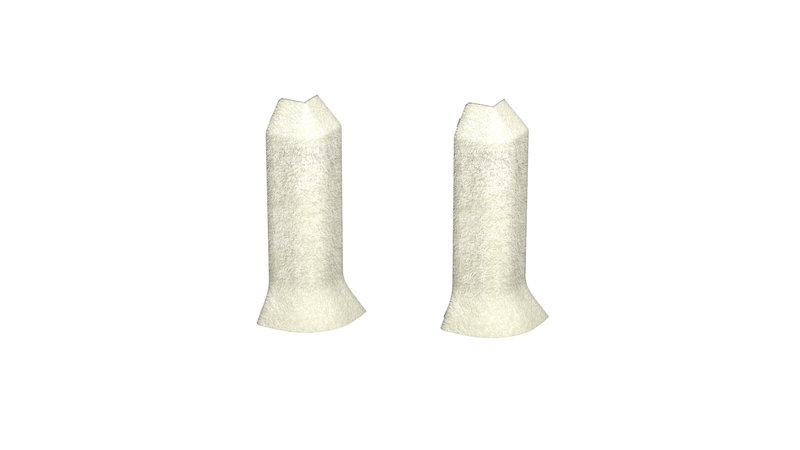 Prinz Außenecken - Kunststoff. Für Hartschaum-Sockelleiste 60 mm. - Nr. 811 - Cloudy Beige