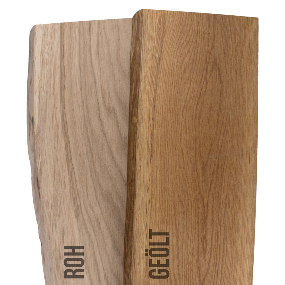 Eichenbrett rustikal 40 mm einseitig Baumkante  - Tiefe 15 cm Eichenbrett rustikal 40 mm einseitig Baumkante  - Tiefe 15 cm