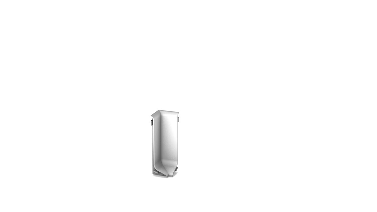 Innenecke für Aluminium-Sockelleiste für Klebemontage 40mm - Silber Innenecke für Aluminium-Sockelleiste für Klebemontage 40mm - Silber