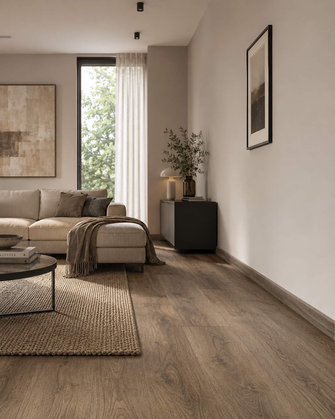 Sockelleiste mit Holzoptik 60 mm Eiche Antik