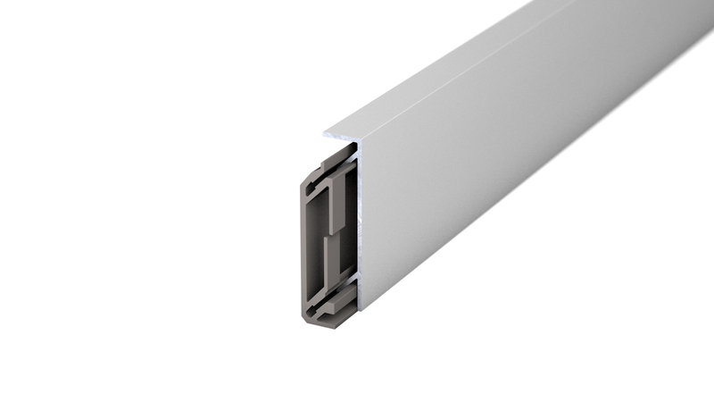 Prinz Cultus45 Sockelleiste 60 x 14 mm - Nr. 352 - Silber - 250 cm