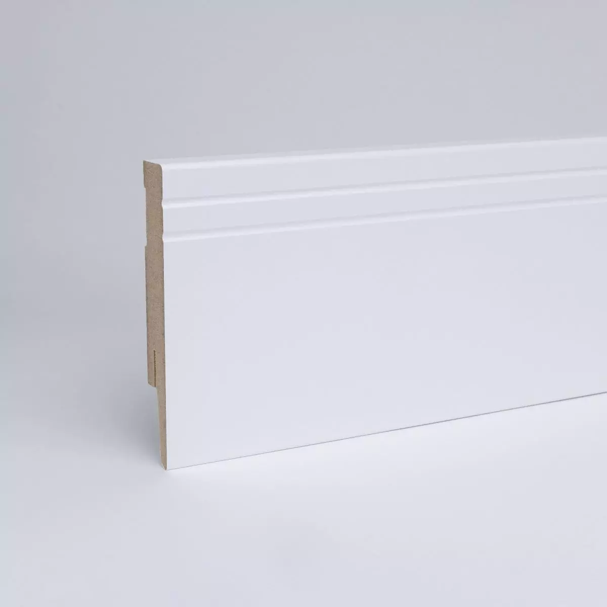 Sockelleiste Cottbusser Profil 100 mm MDF - Weiß
