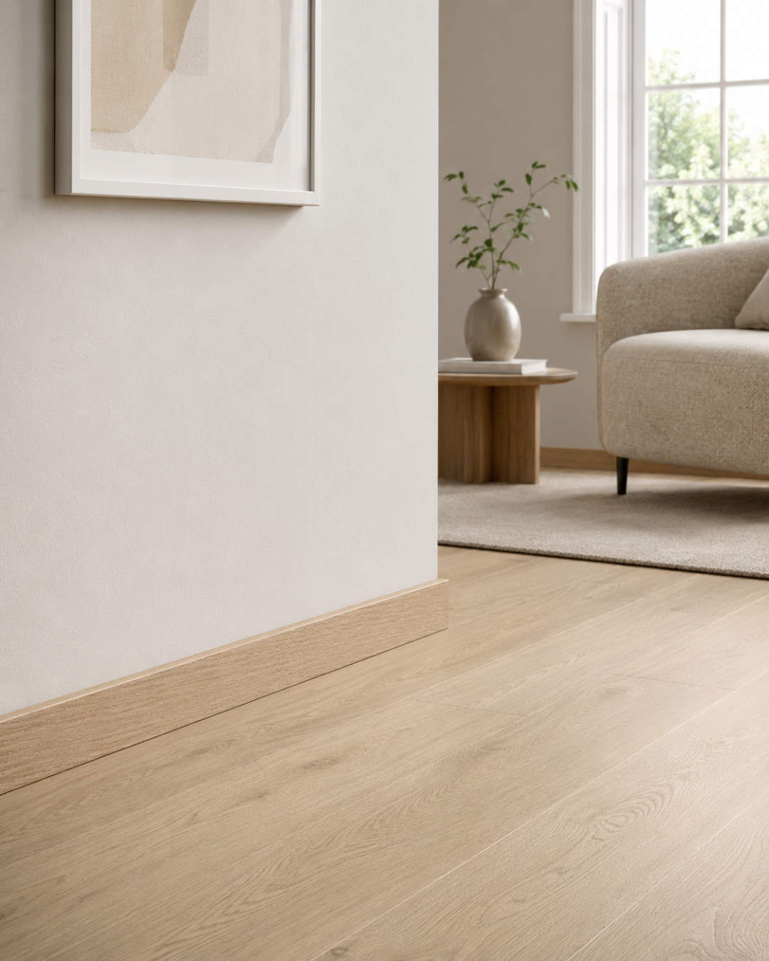 Sockelleiste mit Holzoptik 60mm Eiche natur hell