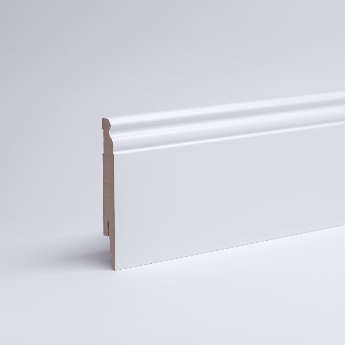 Sockelleiste Berliner Profil 120 mm MDF - Weiß Sockelleiste Berliner Profil 120 mm MDF - Weiß