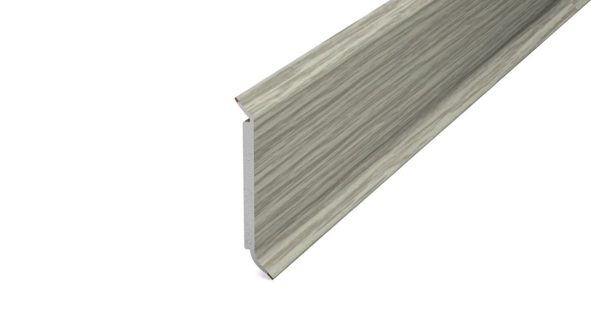 Prinz Hartschaum-Sockelleiste 60 mm - Kunststoff. - Nr. 811 - Eiche grau -  250 cm