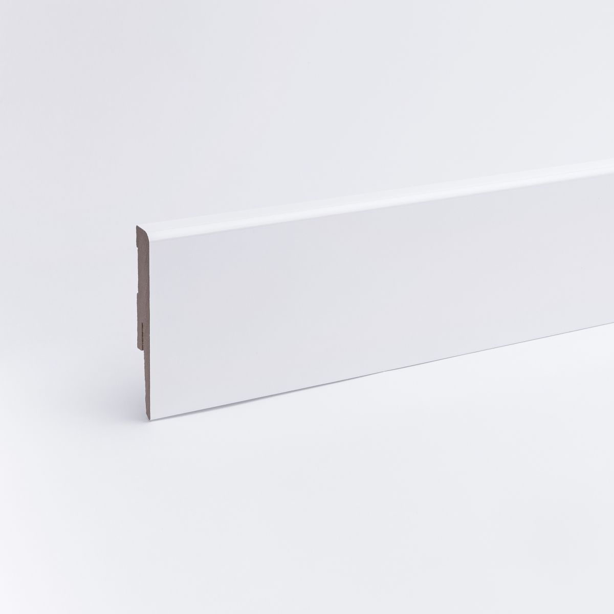 Sockelleiste Weimarer Profil 80 mm MDF - Weiß hochglanz Sockelleiste Weimarer Profil 80 mm MDF - Weiß hochglanz
