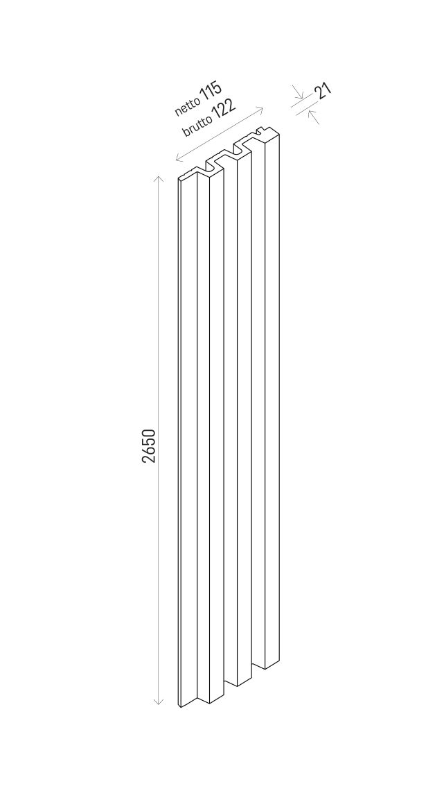 VOX Linerio M-Plus-Line Wandpaneele - Eiche Natur