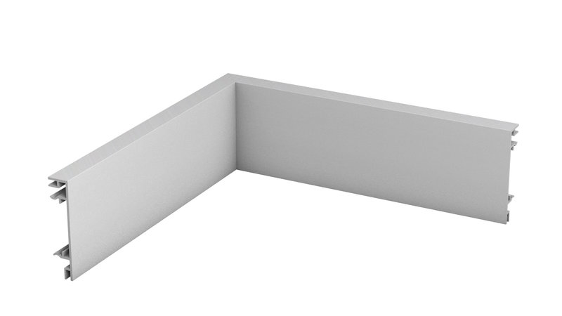 Prinz Aluminium-Sockelleiste 13 x 60 mm - Nr. 354 - Silber - 400 cm