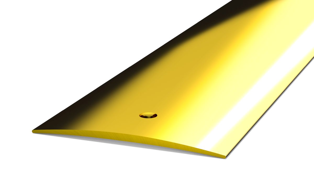 Prinz Übergangsprofil 60 mm - Nr. 128 - Reinmessing poliert - 500 cm
