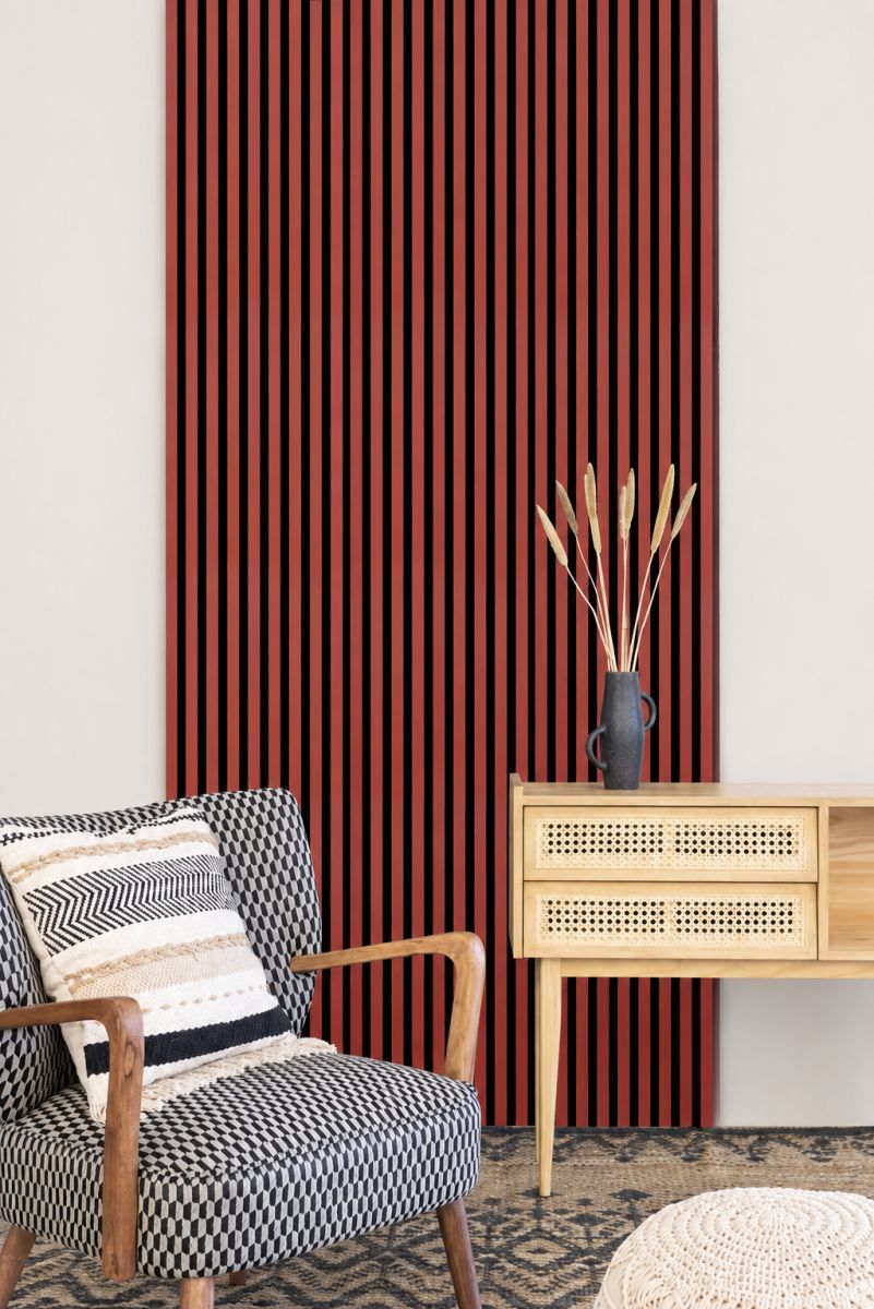 Acoustic+ Akustikpaneel Coral 2600 x 400 mm - Akustikfilz Schwarz