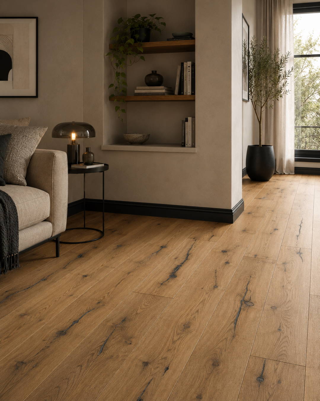 Sockelleiste Berliner Profil 80 mm MDF - Schwarz