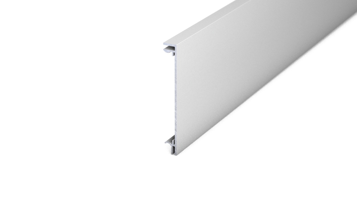 Prinz Aluminium-Sockelleiste 10 x 80 mm - Nr. 363 - Silber - 400 cm
