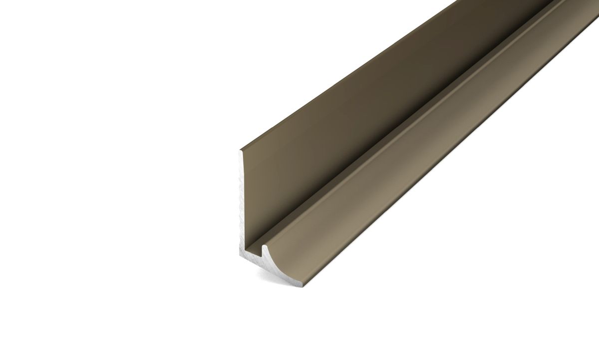 Prinz Aluminium-Sockelleiste 11 x 22 mm - Nr. 380 - Edelstahl matt - 250 cm