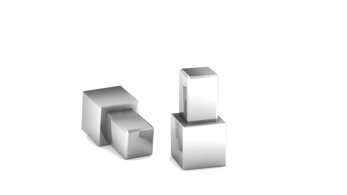 Prinz Edelstahl-Eckstück für Vierkantprofil 8 mm - massiv - Edelstahl glänzend