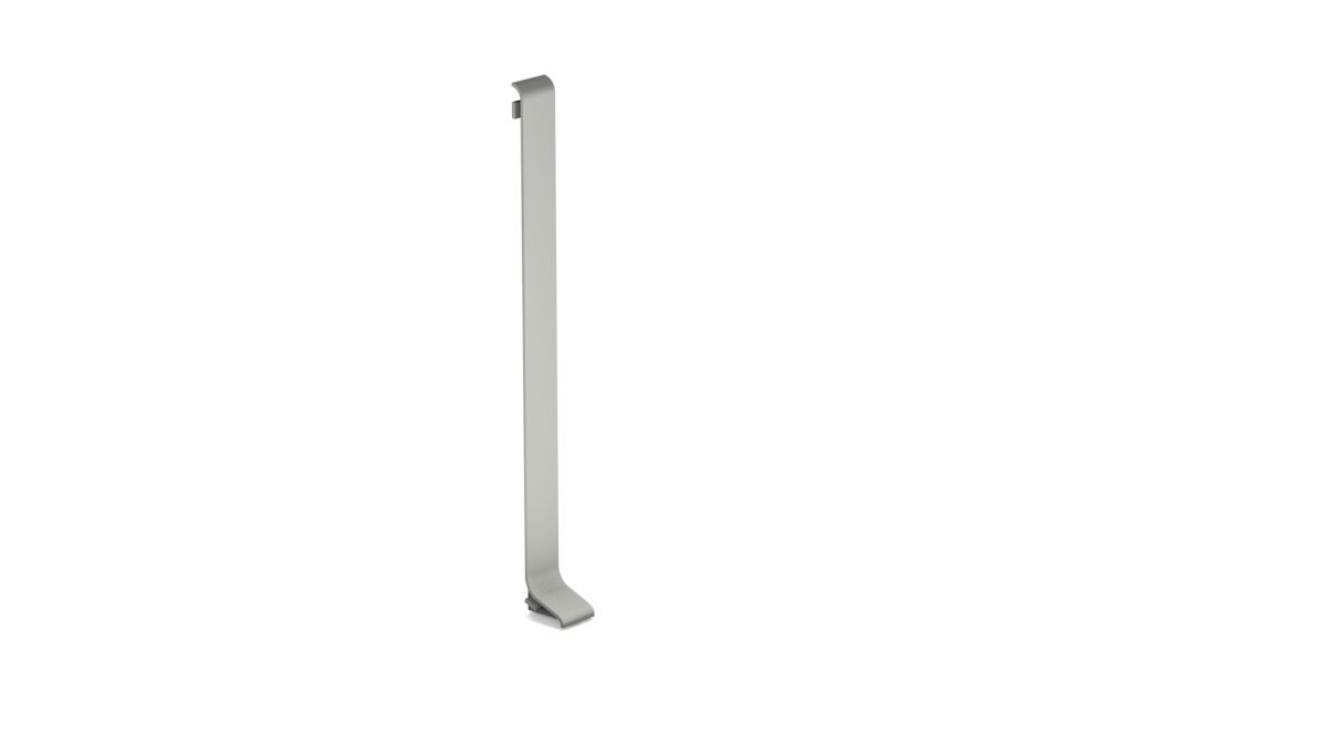 Verbinder für Aluminium-Sockelleiste für Klebemontage 100mm - Titan Verbinder für Aluminium-Sockelleiste für Klebemontage 100mm - Titan