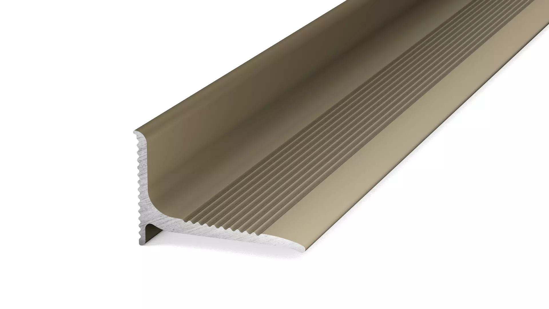 Wandanschlussprofil Nr. 290 - 19,8 x 13,1 Edelstahl matt 2,50m