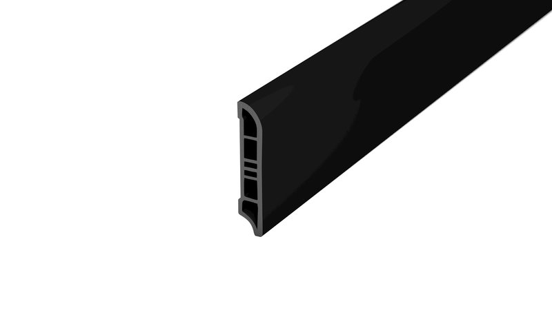 Prinz Cellpro 60  Sockelleiste mit Kammern, PVC - Nr. 813 - Schwarz -  240 cm