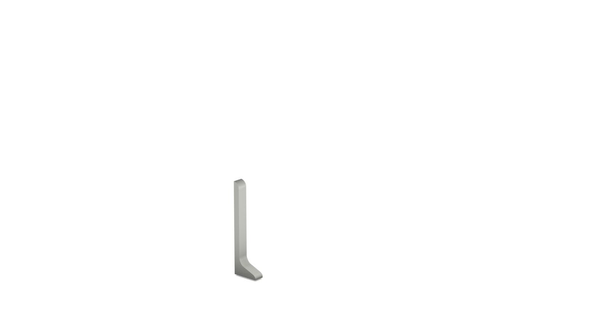 Endstück links für Aluminium-Sockelleiste für Klebemontage 40mm - Titan Endstück links für Aluminium-Sockelleiste für Klebemontage 40mm - Titan