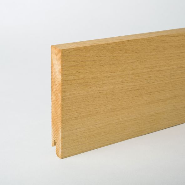 Vierkant Massivholz-Sockelleiste 100mm - Buche geölt