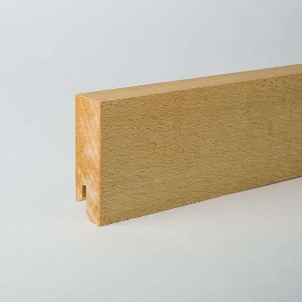 Vierkant Massivholz-Sockelleiste 80mm - Buche geölt