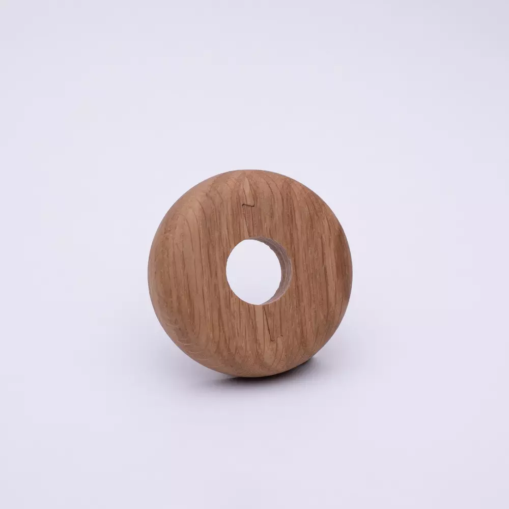 Echtholz-Heizkörperrosette Eiche geölt 19 mm