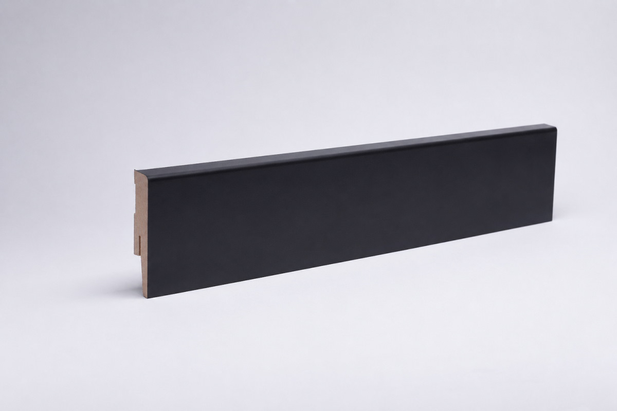 Sockelleiste Weimarer Profil 80 mm MDF - Schwarz
