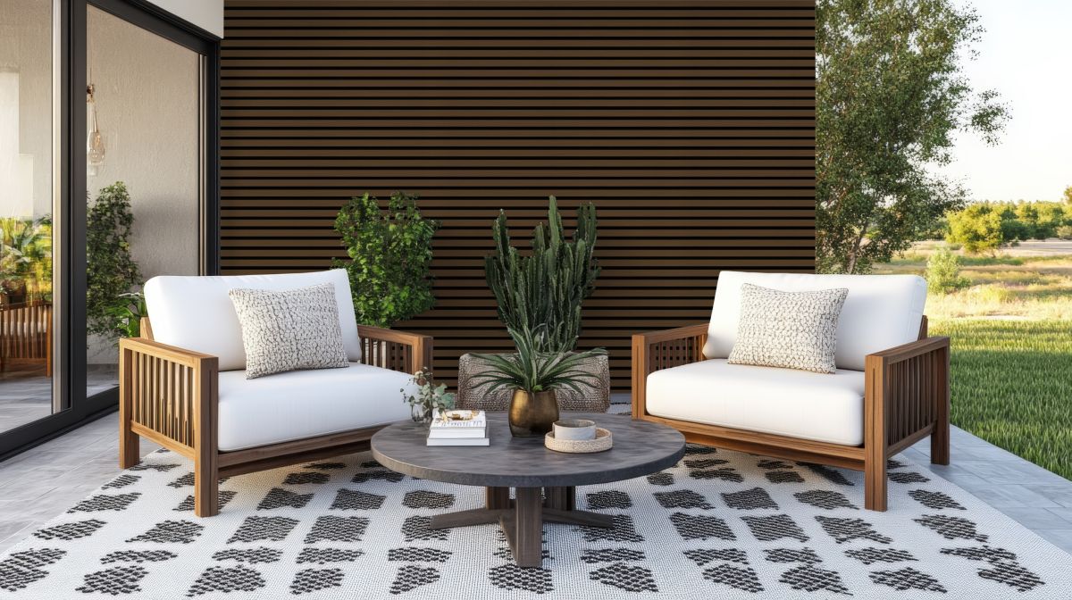 Outdoor WPC Wandpaneel Dunkelbraun – 2350 x 219 x 26 mm | Wetterfest & UV-beständig