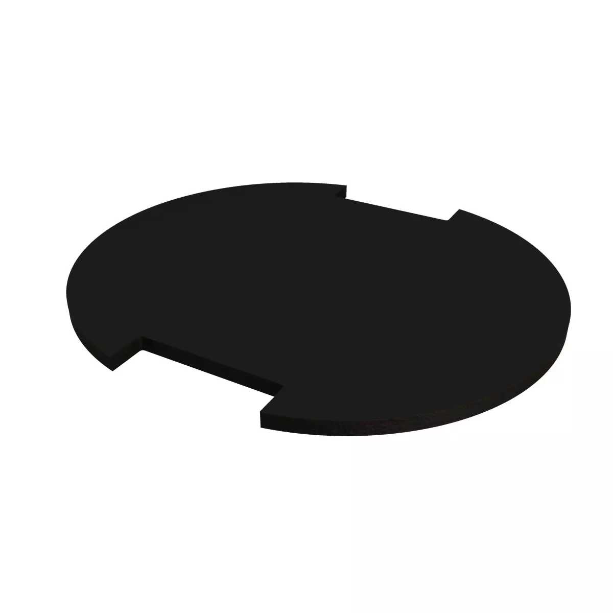 Ablage Oval für Design Raumteiler - Schwarz - Inhalt 2 Stück