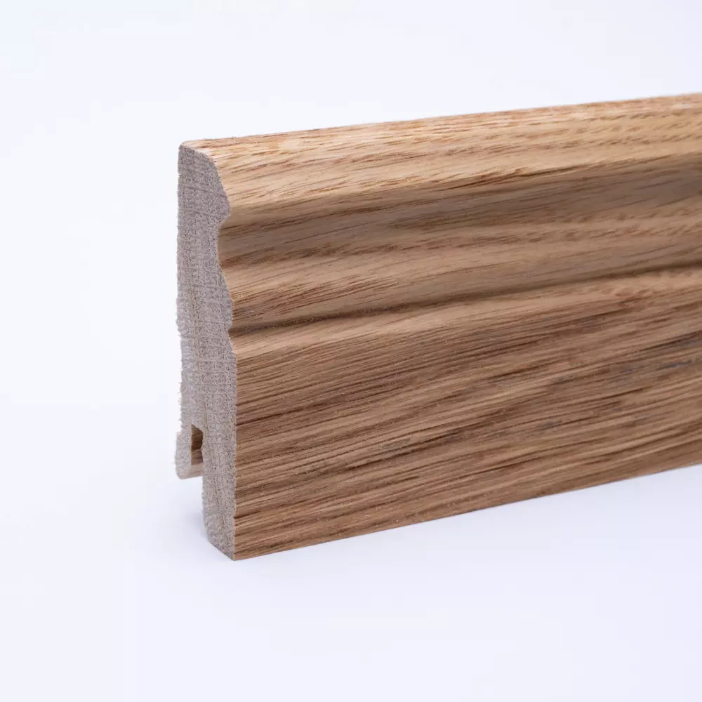 Sockelleiste Berliner Profil 60mm - Eiche gebürstet und geölt