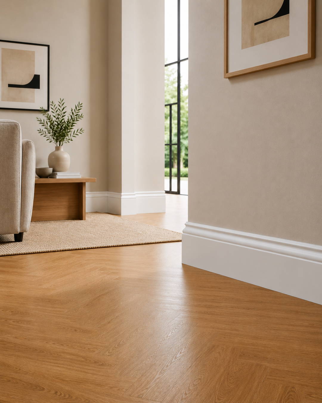 Sockelleiste Berliner Profil 100 mm MDF - Weiß