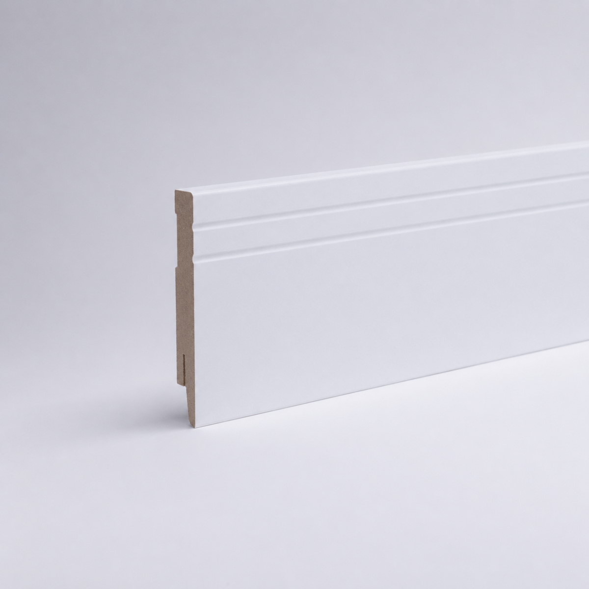 Sockelleiste Cottbusser Profil 100 mm MDF - Weiß