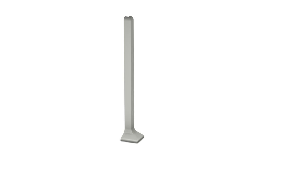 Aussenecke für Aluminium-Sockelleiste für Klebemontage 100mm - Titan Aussenecke für Aluminium-Sockelleiste für Klebemontage 100mm - Titan