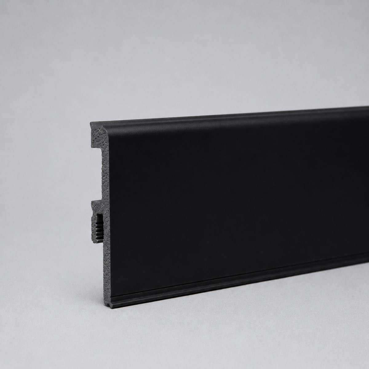 PVC Sockelleiste Prime-Flex 75 mm Schwarz - mit Dichtlippen