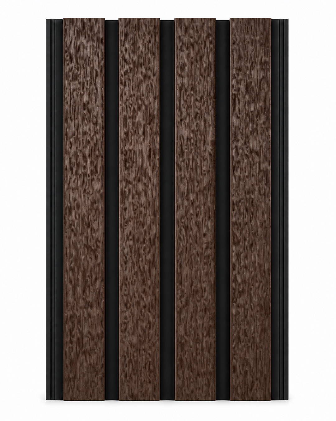 Outdoor WPC Wandpaneel Dunkelbraun – 2350 x 219 x 26 mm | Wetterfest & UV-beständig