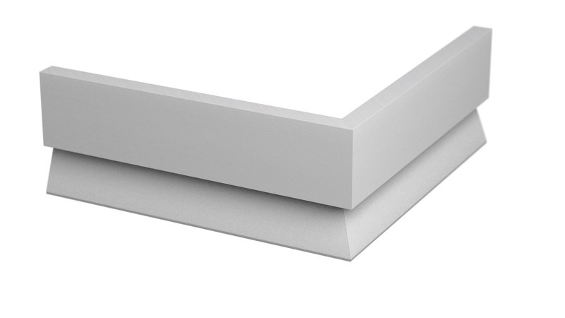Prinz Außenecke für Aluminium-Sockelleiste 13 x 80 mm - Nr. 358 - Silber - 25 cm
