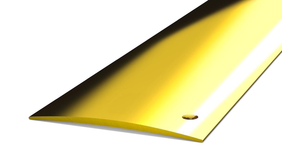 Prinz Übergangsprofil 60 mm - Nr. 128 - Reinmessing poliert - 500 cm