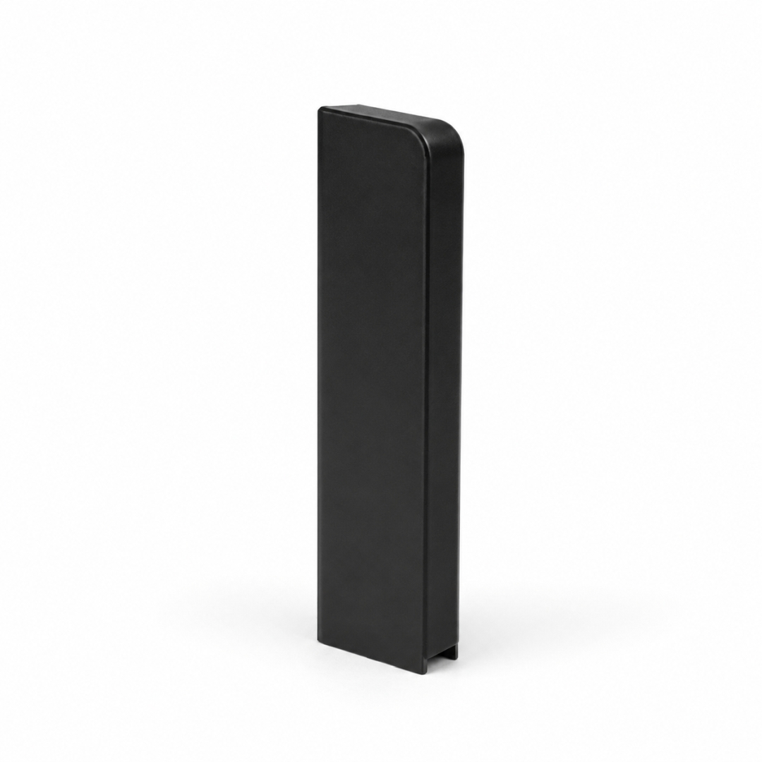Abschluss links für Prime-Flex 75 mm Schwarz