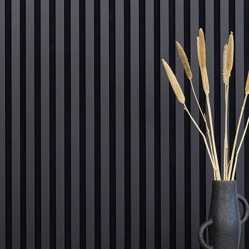 Muster - Schwarz - Akustikfilz Schwarz