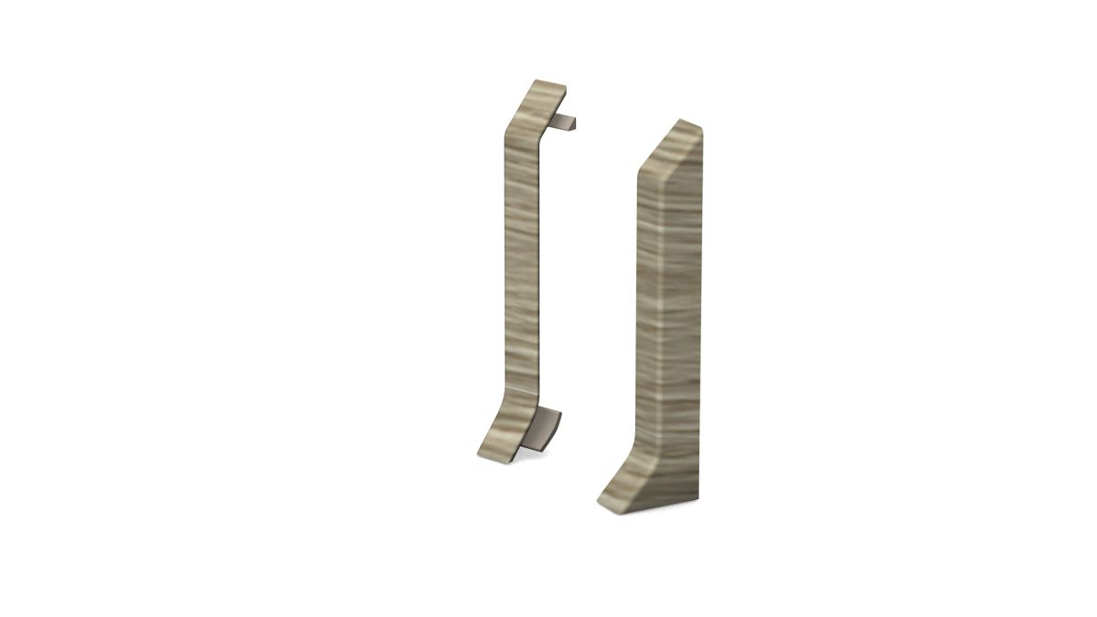 Prinz Endstücke - Kunststoff. Für Hartschaum-Sockelleiste 60 mm. - Nr. 811 - Eiche Barbate