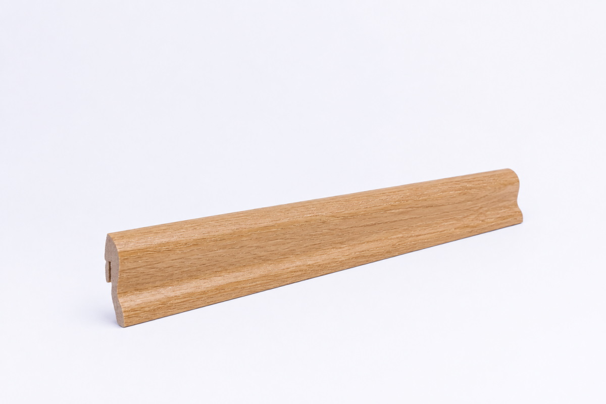 Furnier Sockelleiste 40 mm Eiche lackiert - Echtholzfurnier