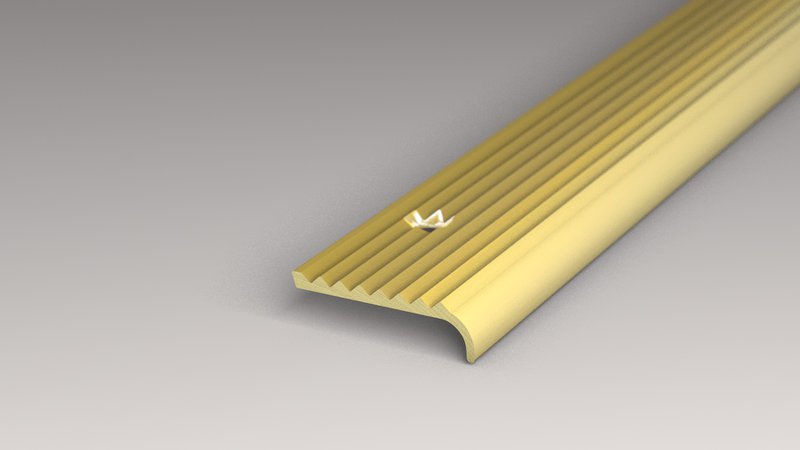 Prinz Treppenkantenprofil 23 mm - Nr. 183 - MS unpoliert - 500 cm