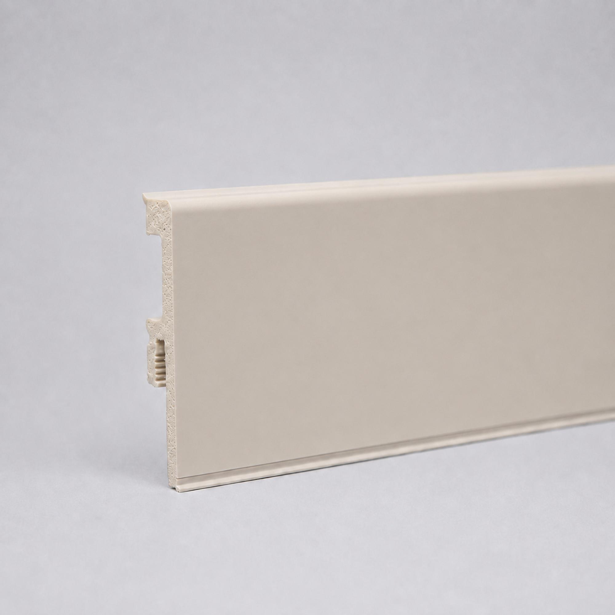 PVC Sockelleiste Prime-Flex 75 mm Kaschmir - mit Dichtlippen