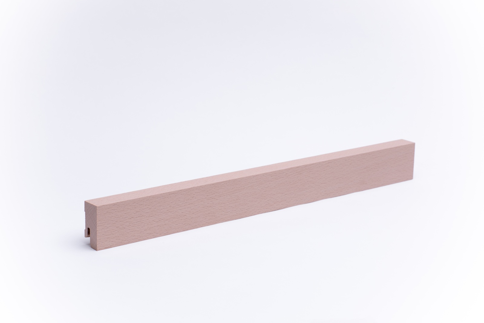 Vierkant Massivholz-Sockelleiste 40mm - Buche gelackt