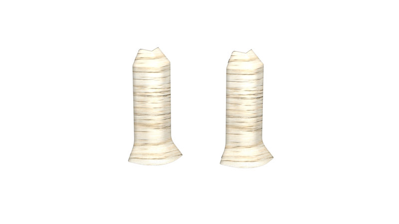 Prinz Außenecken - Kunststoff. Für Hartschaum-Sockelleiste 60 mm. - Nr. 811 - Oak Graceland