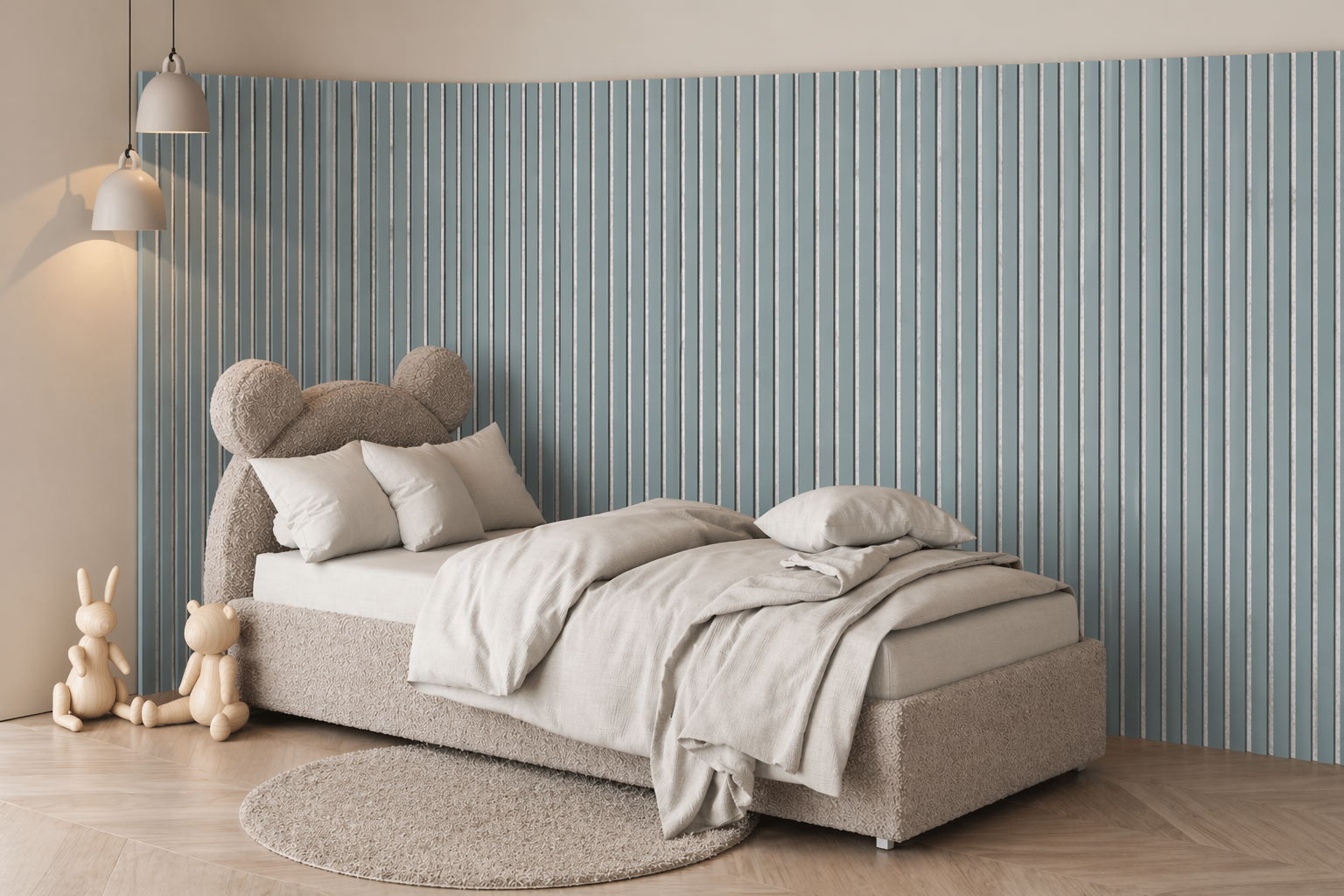 Acoustic+ Akustikpaneel Nordic 2400 x 600 mm - Akustikfilz Grau