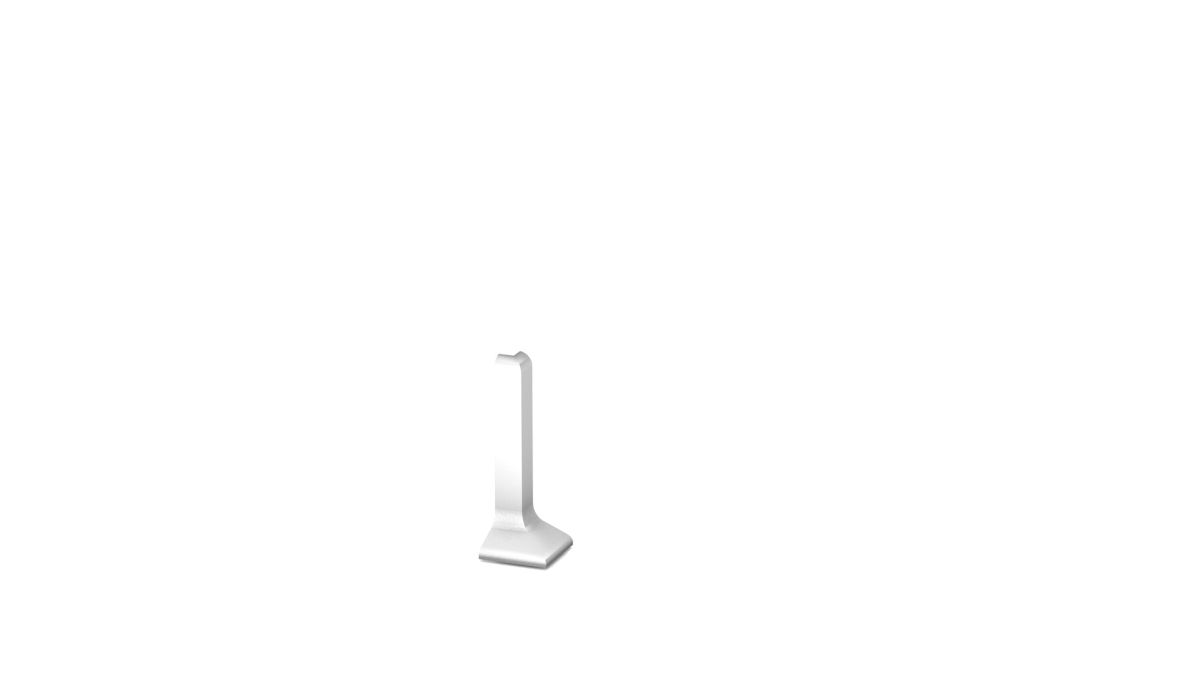 Aussenecke für Aluminium-Sockelleiste für Klebemontage 40mm - Silber Aussenecke für Aluminium-Sockelleiste für Klebemontage 40mm - Silber