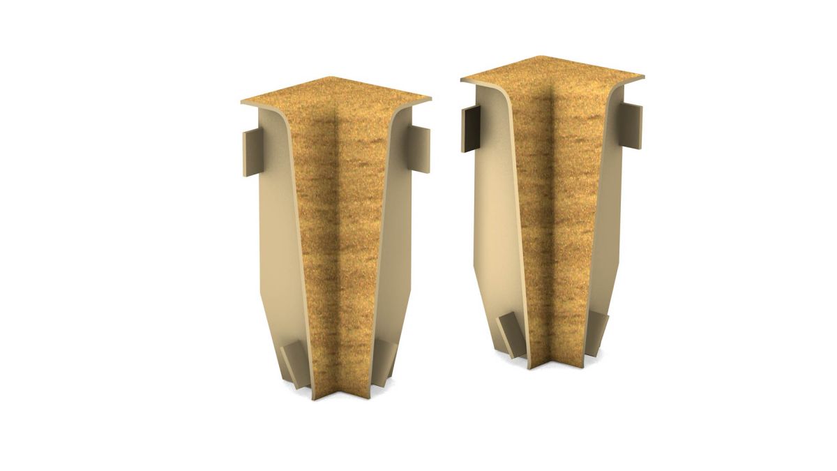 Prinz Innenecken für MDF-Sockeleiste 18 x 58 mm Nr. 809. - Buche