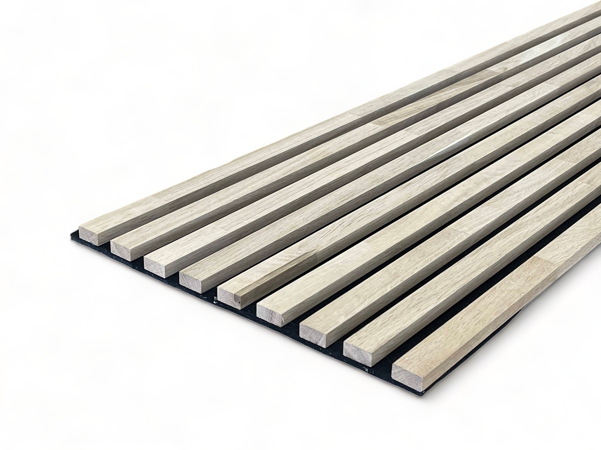 Massivholz Akustikpaneele 2600 x 400 mm Eiche natur - Rohholzeffekt-Öl Massivholz Akustikpaneele 2600 x 400 mm Eiche natur - Rohholzeffekt-Öl
