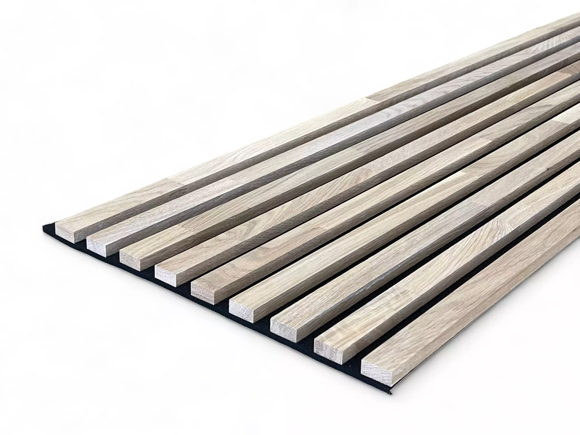 Muster für Massivholz Akustikpaneele Eiche natur - Cotton White